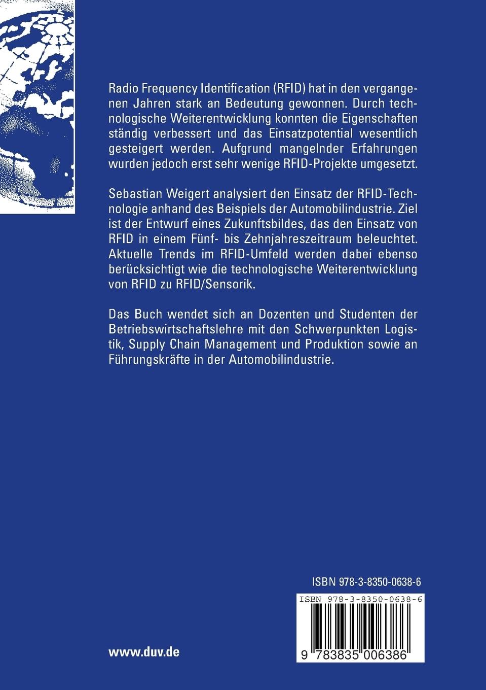 Rückseitencover Radio Frequency Identification (RFID) in der Automobilindustrie