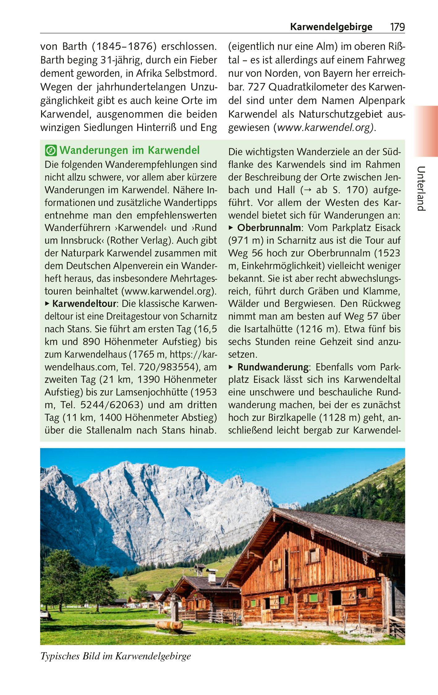 Beispielinhalt (Bild) TRESCHER Reiseführer Tirol