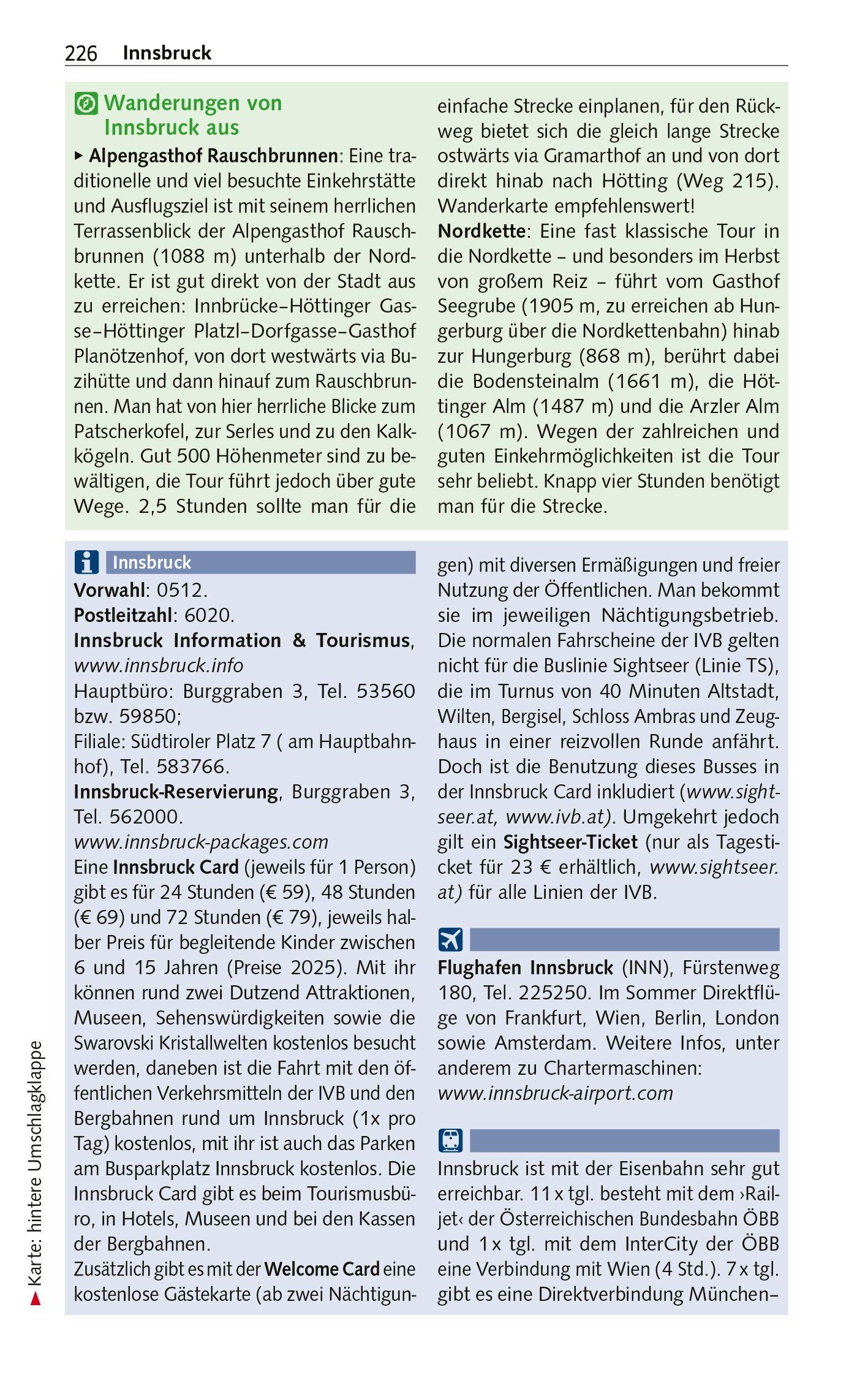 Beispielinhalt (Bild) TRESCHER Reiseführer Tirol