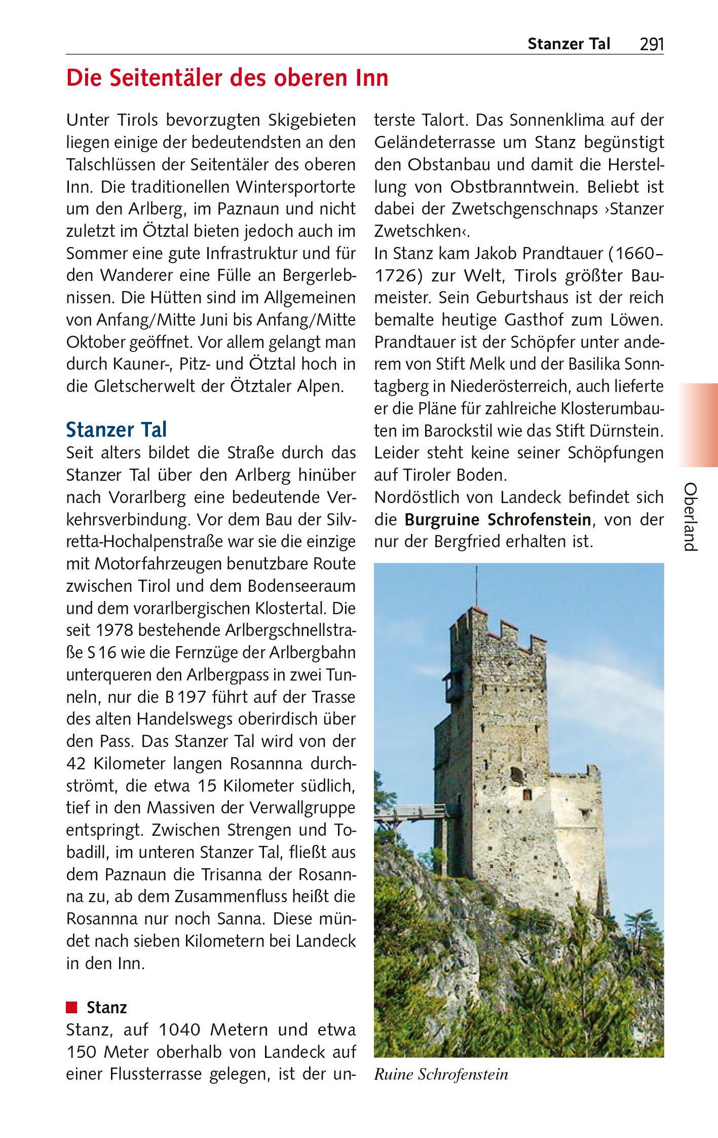 Beispielinhalt (Bild) TRESCHER Reiseführer Tirol