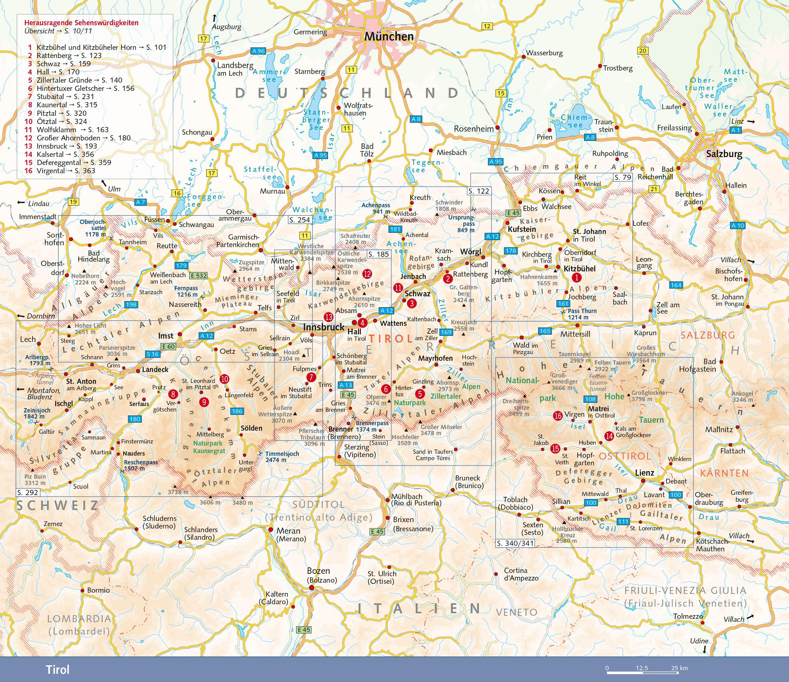 Beispielinhalt (Bild) TRESCHER Reiseführer Tirol