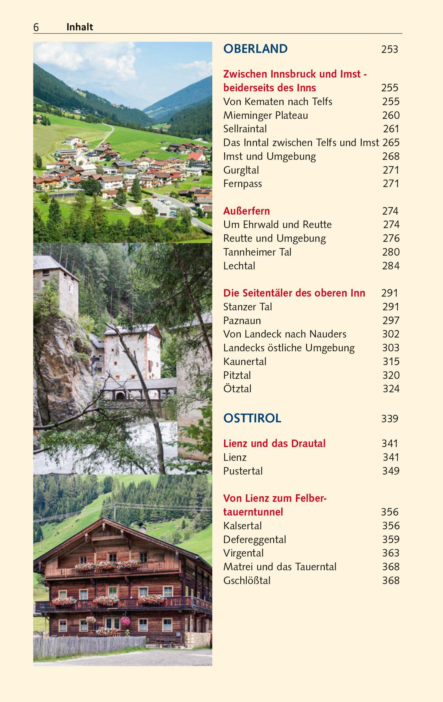 Beispielinhalt (Bild) TRESCHER Reiseführer Tirol