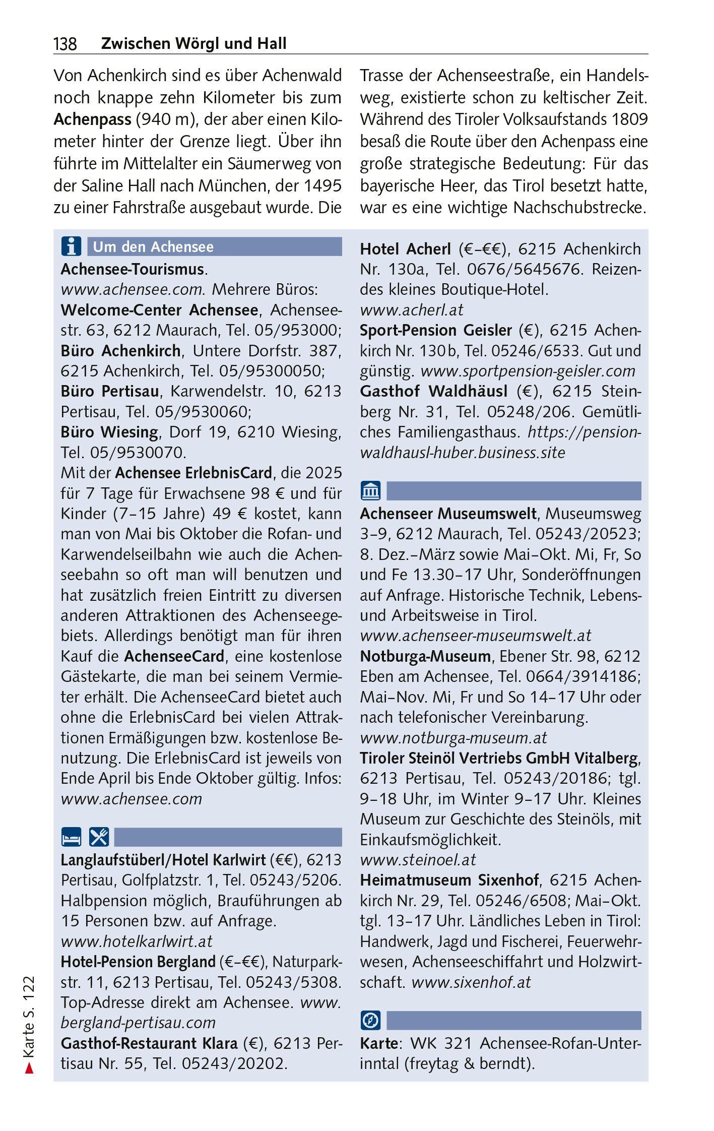 Beispielinhalt (Bild) TRESCHER Reiseführer Tirol