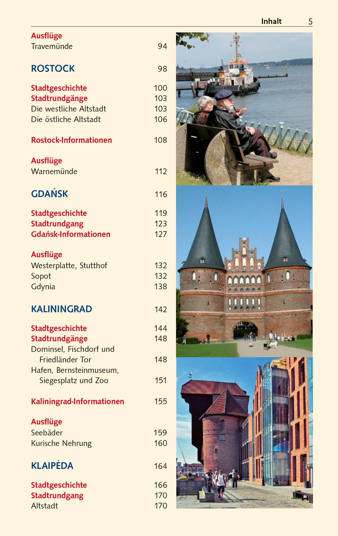 Beispielinhalt (Bild) TRESCHER Reiseführer Ostseestädte