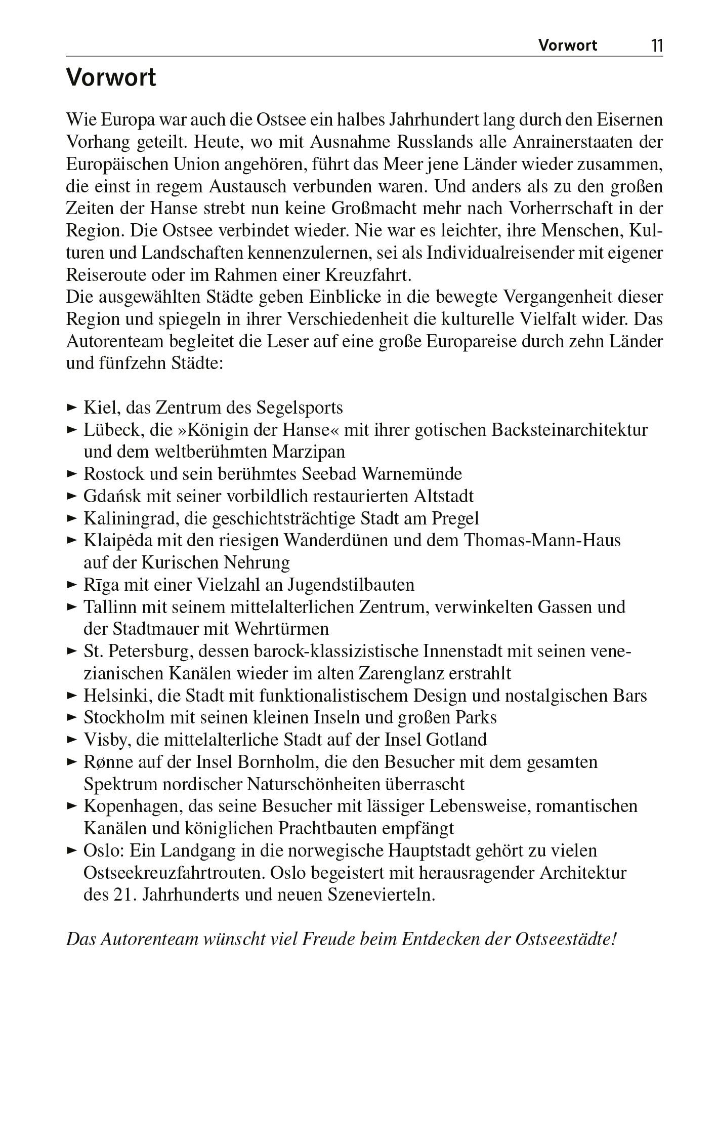 Beispielinhalt (Bild) TRESCHER Reiseführer Ostseestädte
