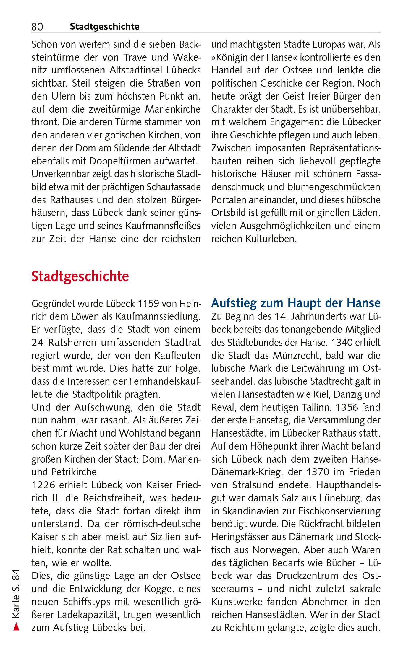 Beispielinhalt (Bild) TRESCHER Reiseführer Ostseestädte