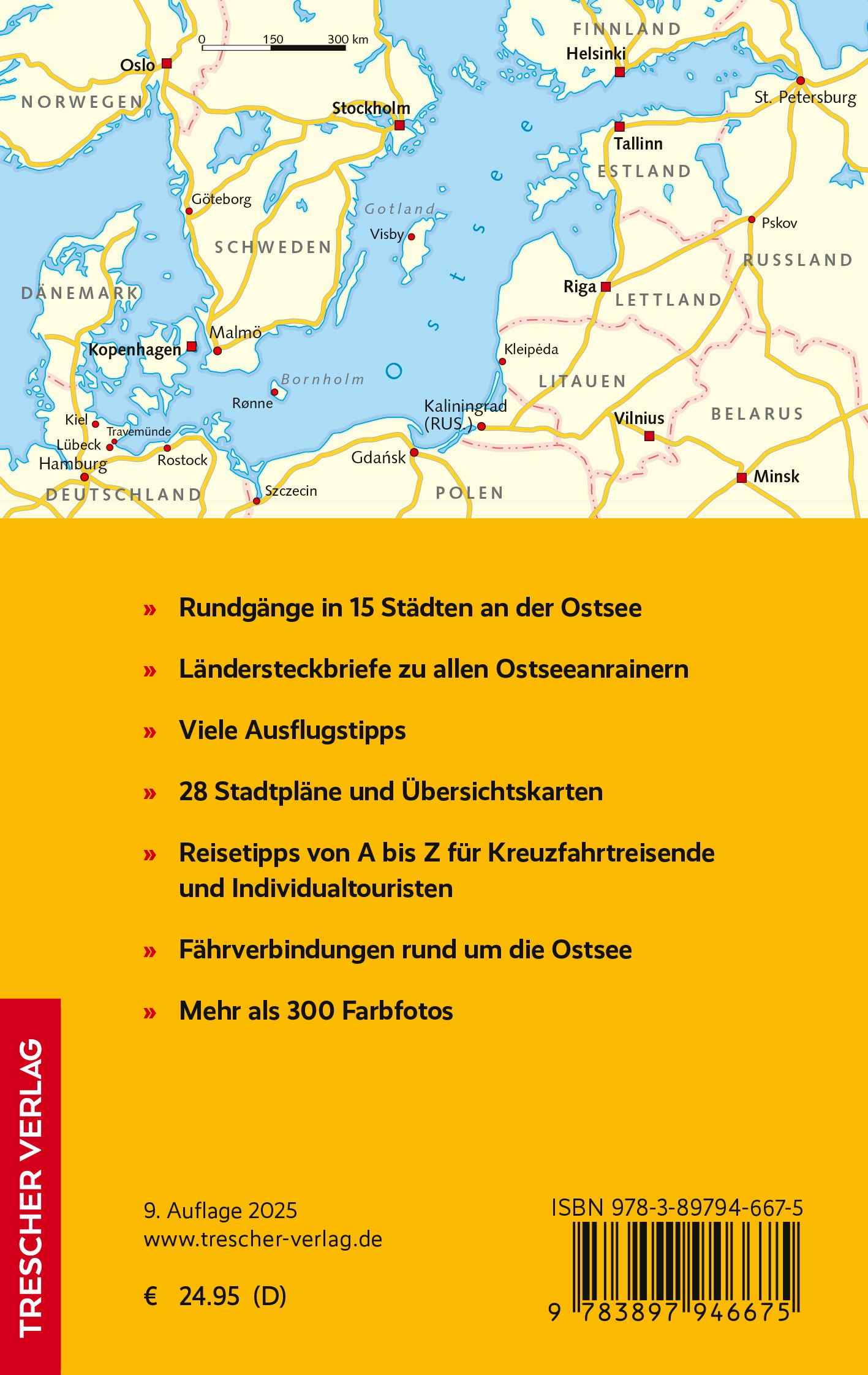 Rückseitencover TRESCHER Reiseführer Ostseestädte