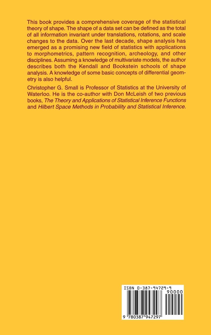Rückseitencover The Statistical Theory of Shape