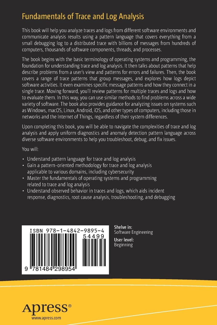 Rückseitencover Fundamentals of Trace and Log Analysis
