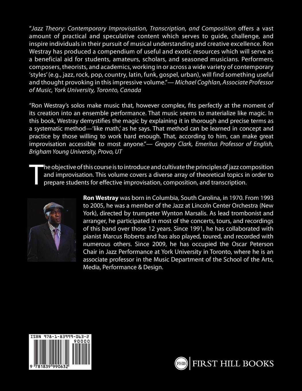 Rückseitencover Jazz Theory - Contemporary Improvisation, Transcription and Composition