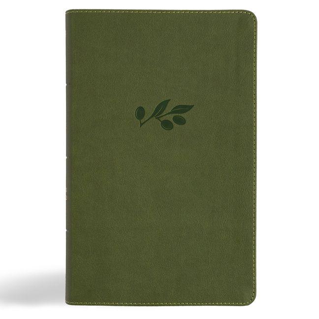 Vorderes Coverbild NASB Single-Column Personal Size Bible, Olive Leathertouch