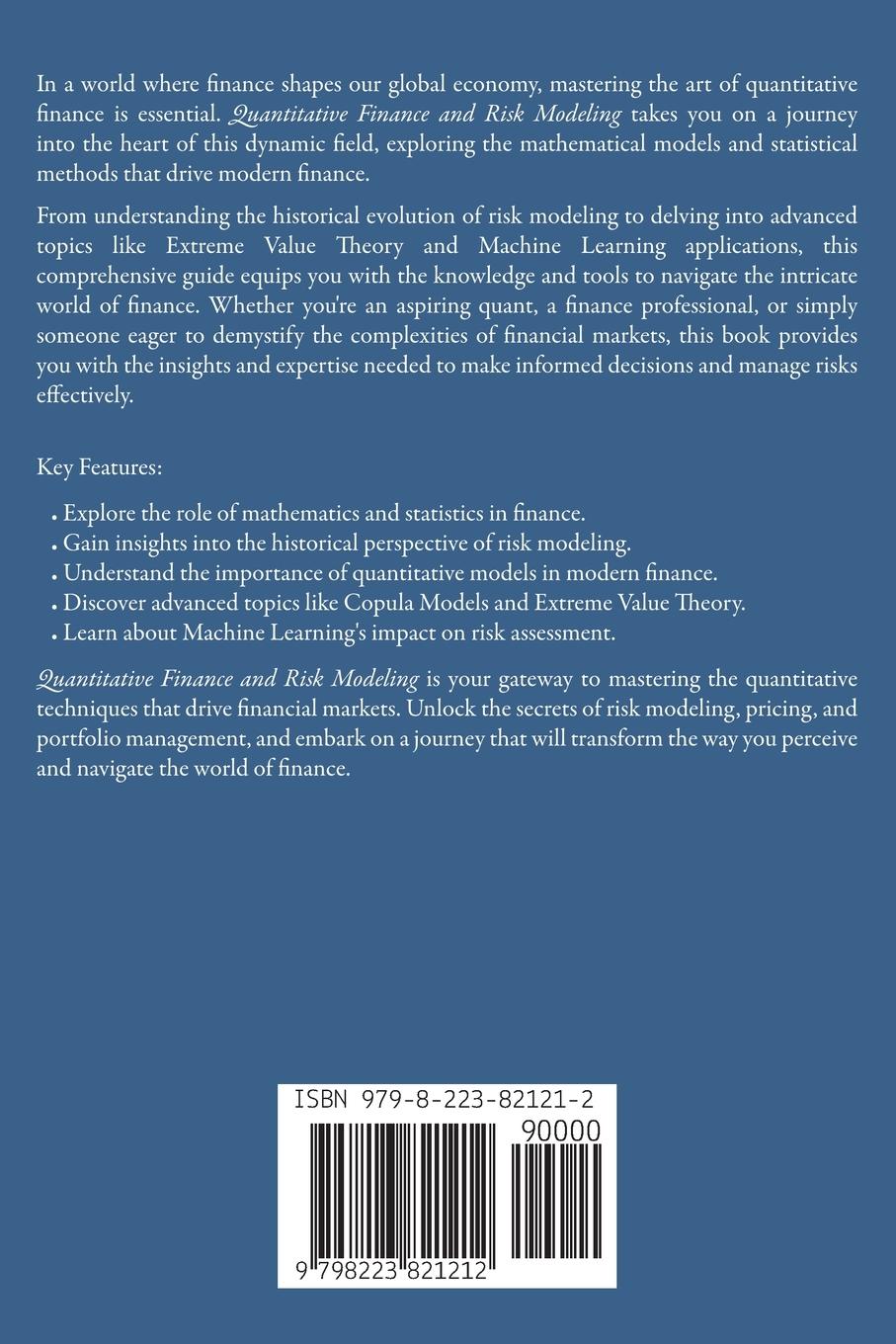 Rückseitencover Quantitative Finance and Risk Modeling
