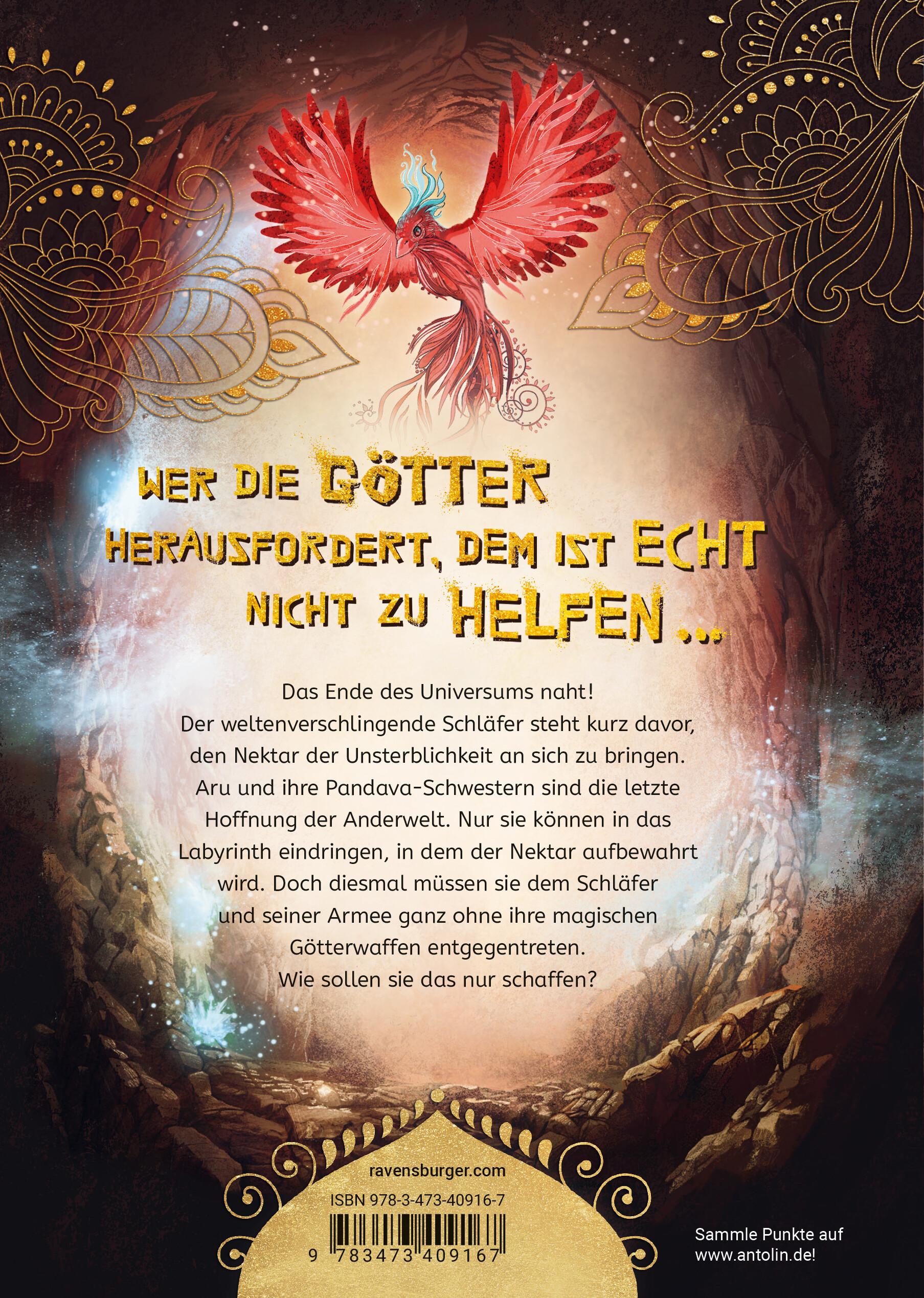 Rückseitencover Aru gegen die Götter, Band 5 - Der Trank der Unsterblichkeit