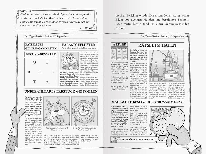 Beispielinhalt (Bild) Meisterdetektiv Sherlock Bones, Band 2 - Die verfluchte Maske
