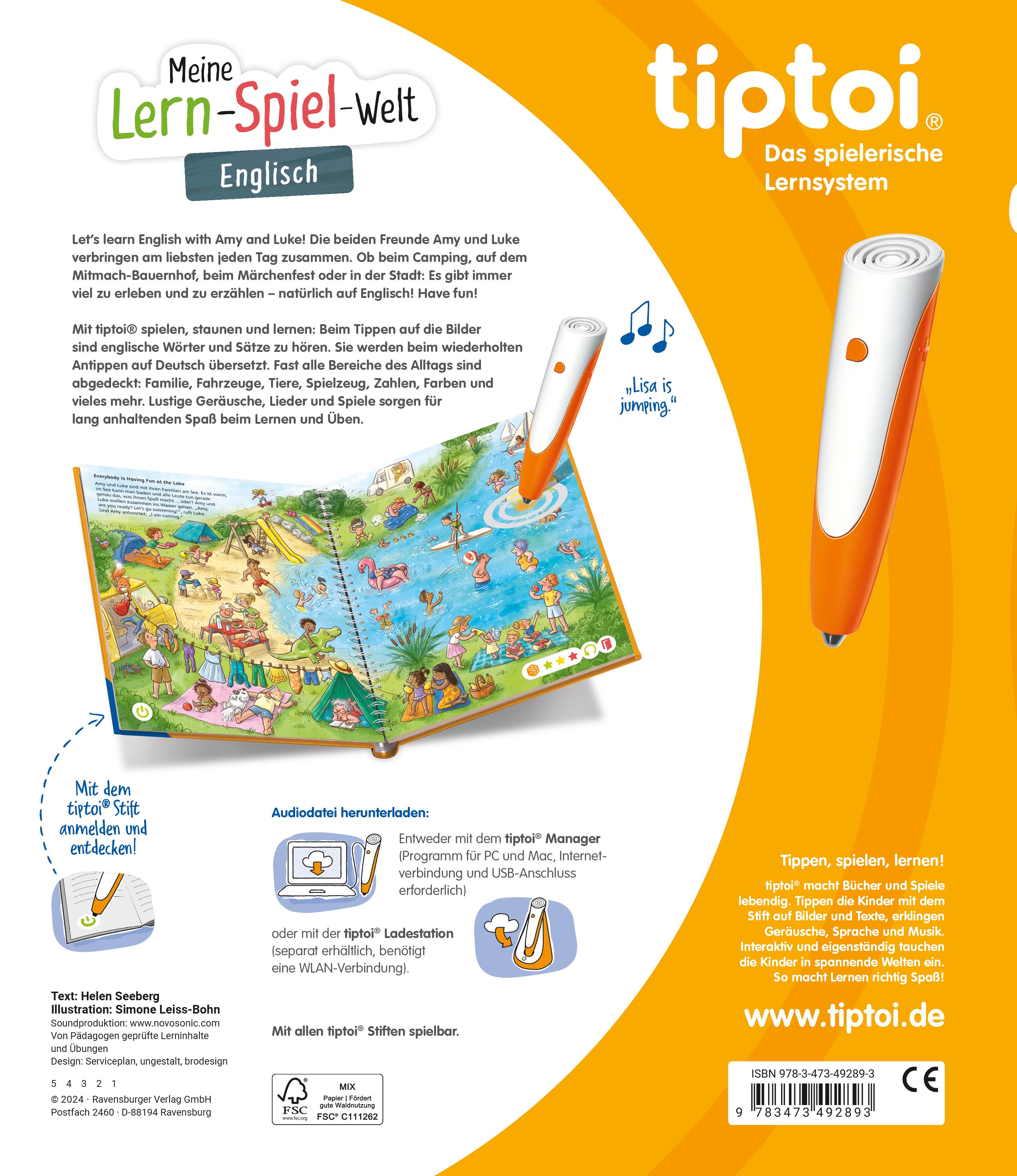 Rückseitencover tiptoi® Meine Lern-Spiel-Welt - Englisch