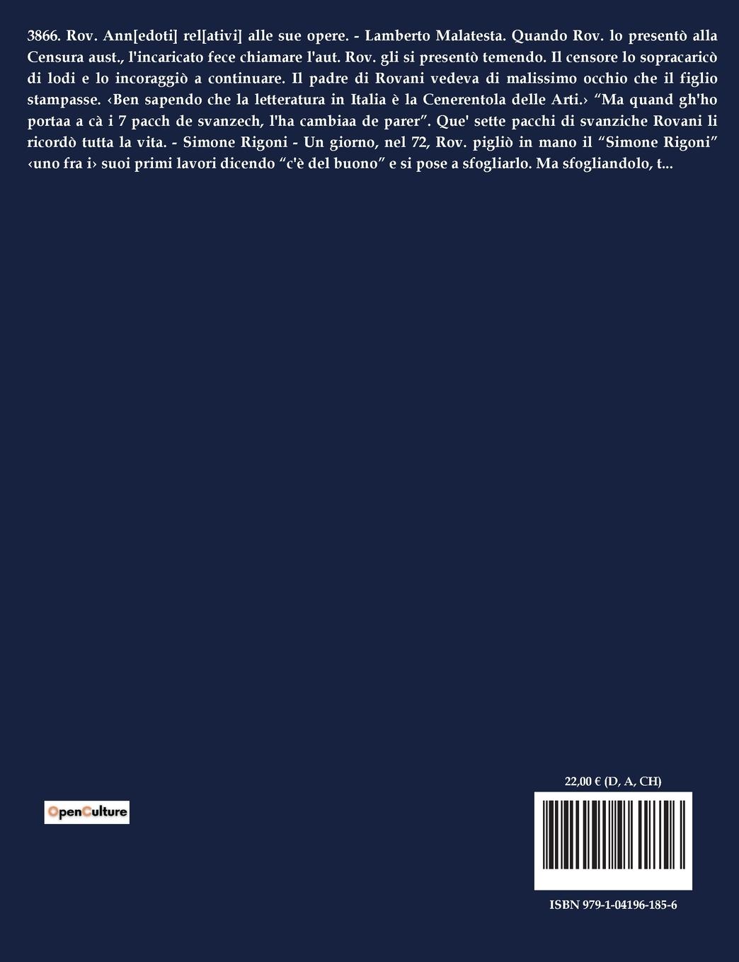 Rückseitencover NOTE AZZURRE - VOLII