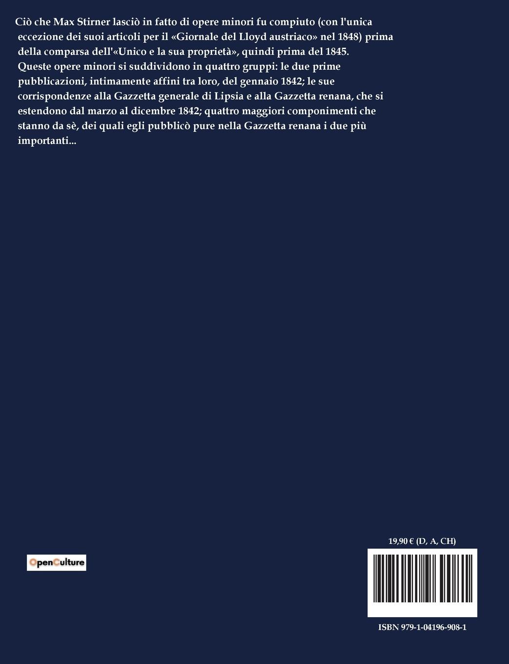 Rückseitencover SCRITTI MINORI