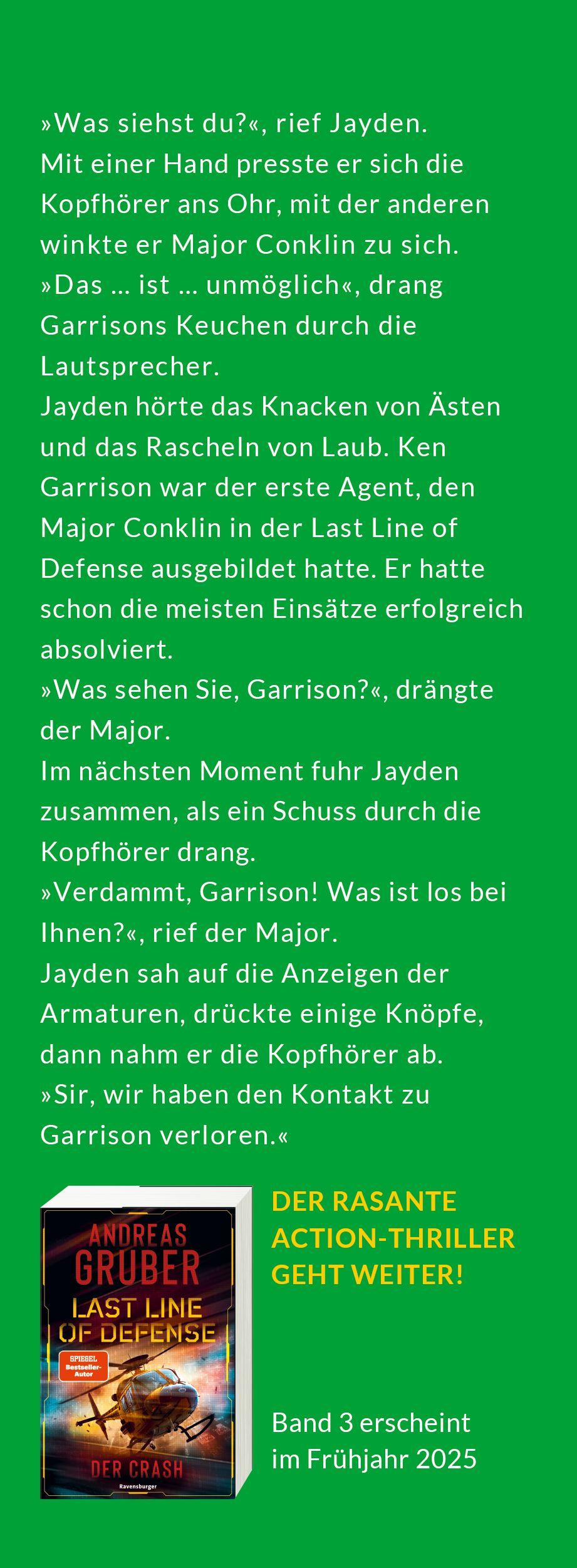 Beispielinhalt (Bild) Last Line of Defense, Band 2 - Die Bedrohung