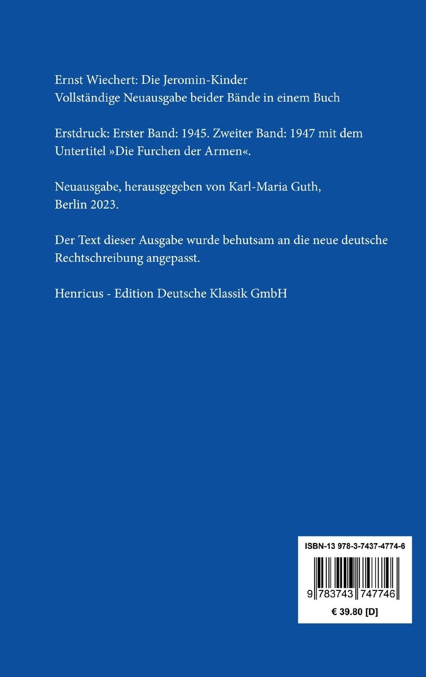 Rückseitencover Die Jeromin-Kinder