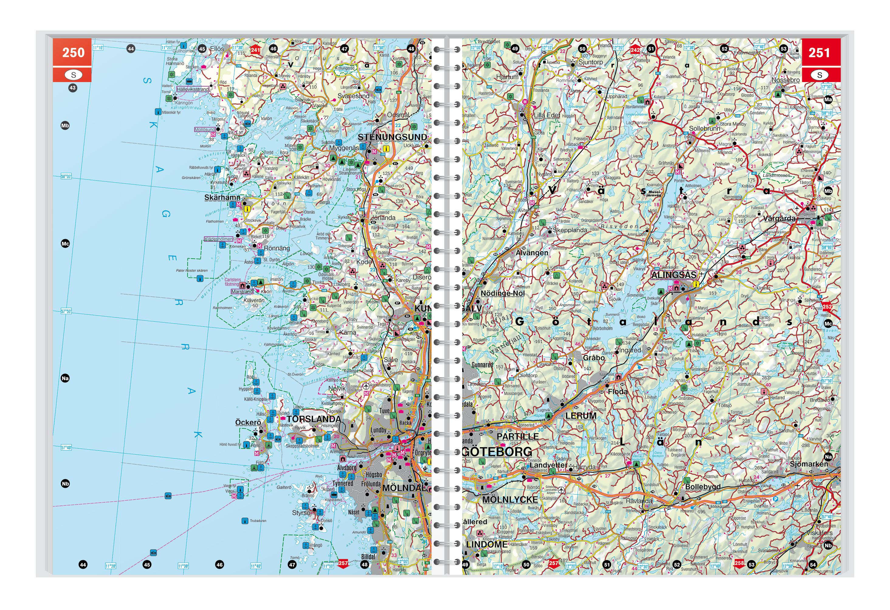 Beispielinhalt (Bild) Skandinavien, Autoatlas 1:200.000 - 1:400.000, freytag & berndt