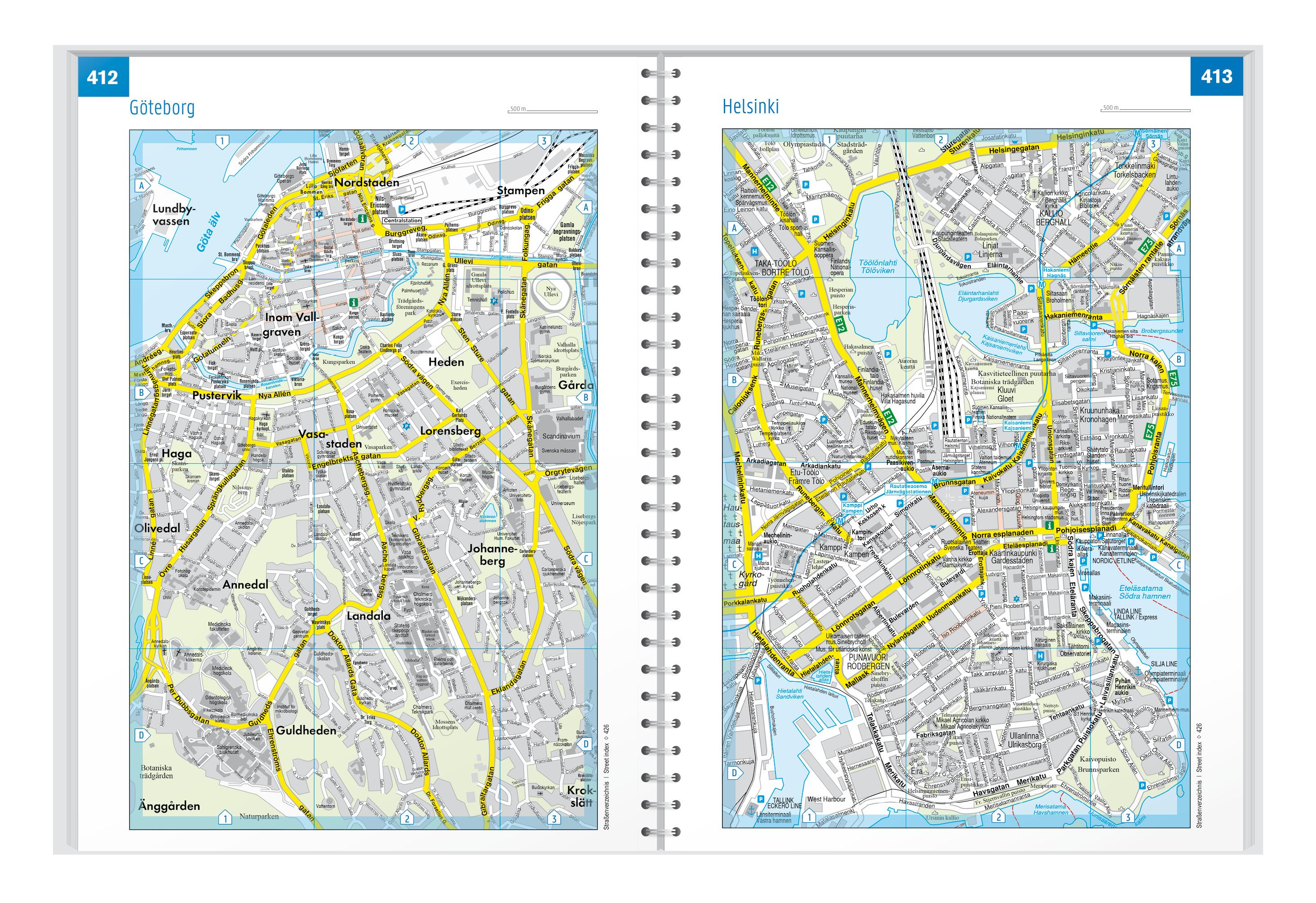 Beispielinhalt (Bild) Skandinavien, Autoatlas 1:200.000 - 1:400.000, freytag & berndt