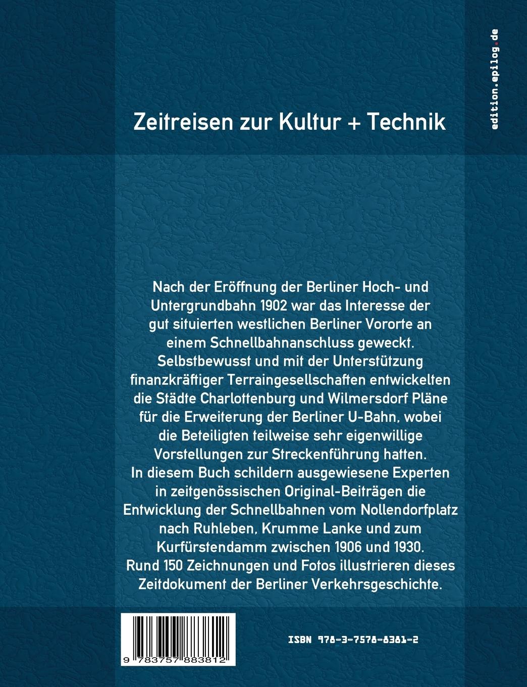 Rückseitencover Die Untergrundbahn nach Dahlem und Westend