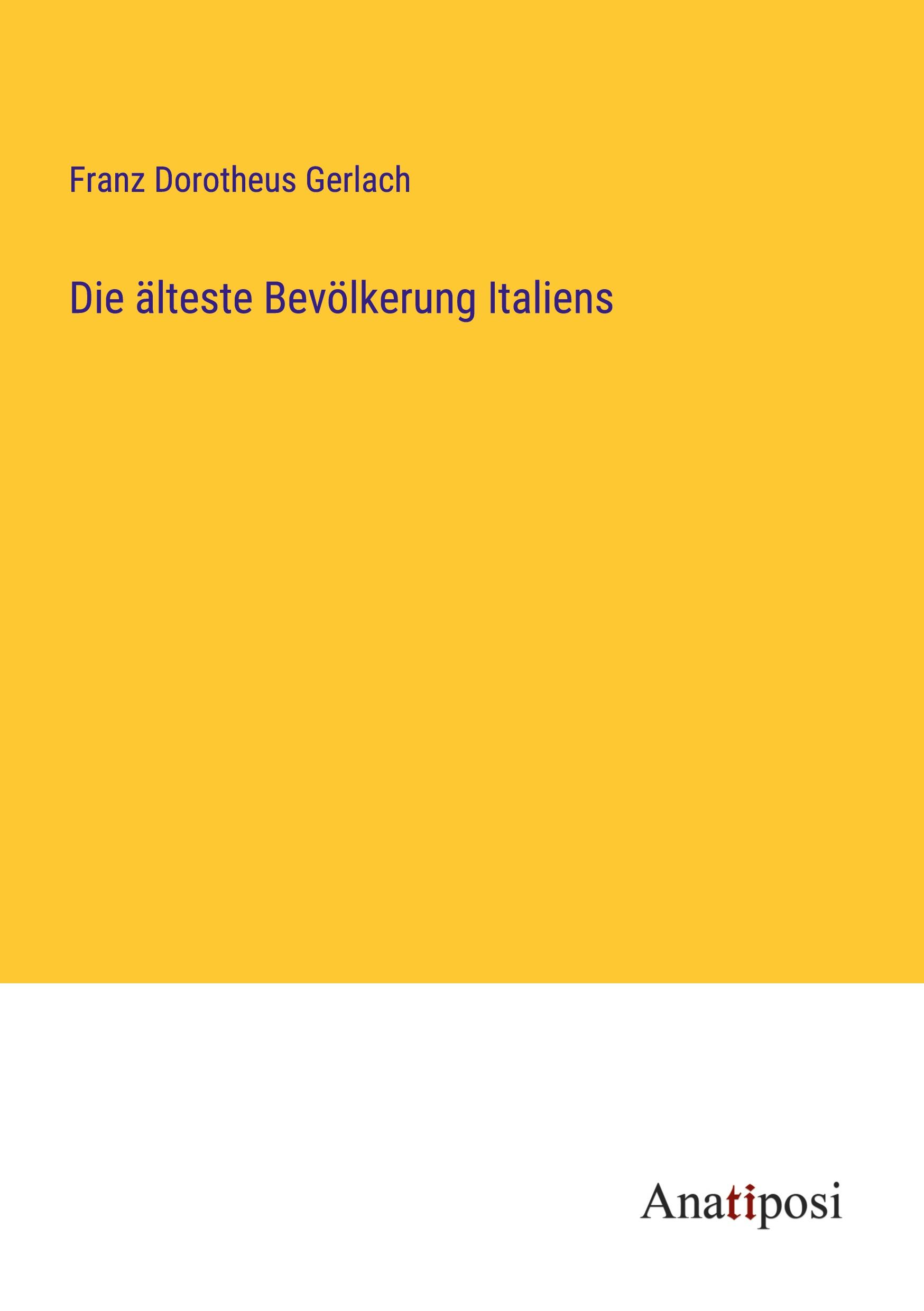 Vorderes Coverbild Die älteste Bevölkerung Italiens