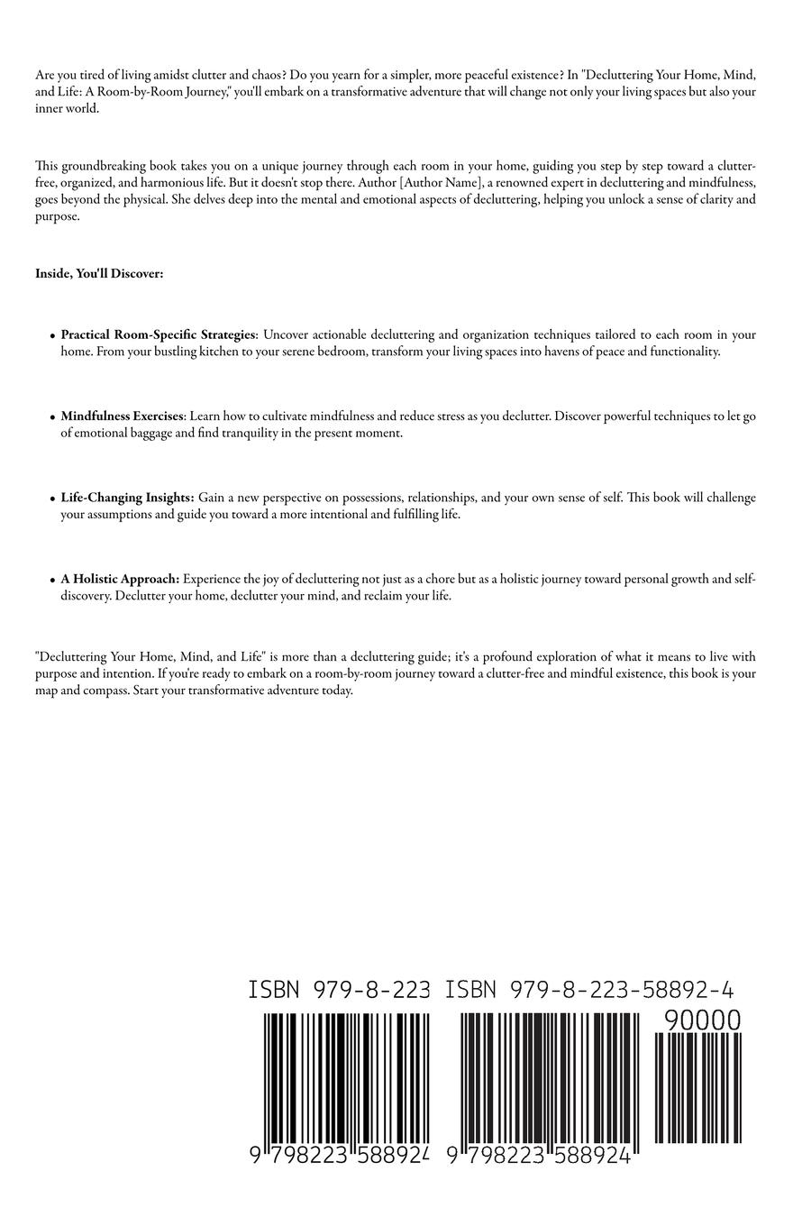 Rückseitencover Decluttering Your Home, Mind, and Life ¿ A Room-by-Room Journey