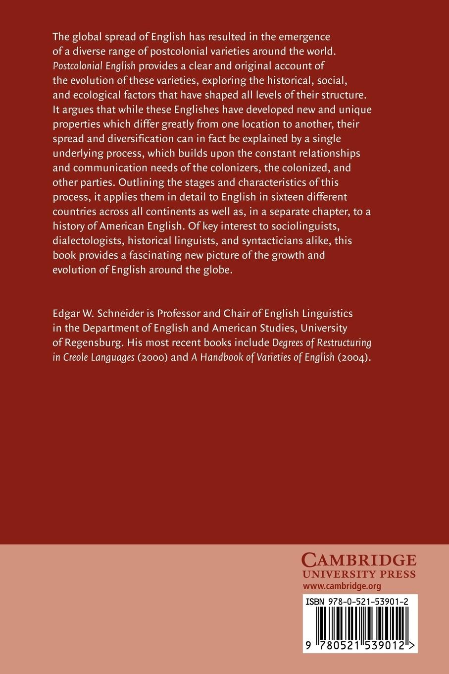 Rückseitencover Postcolonial English