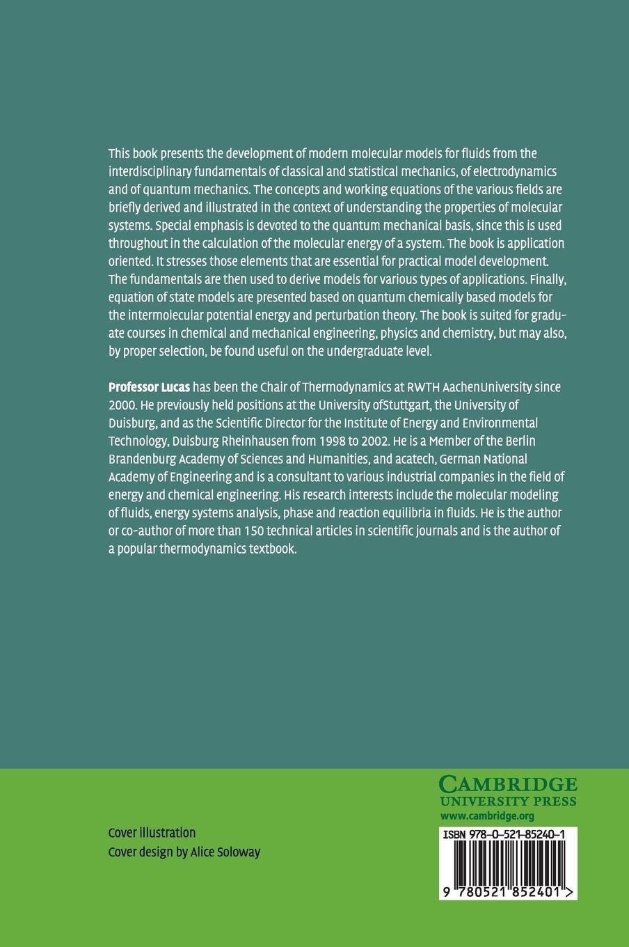 Rückseitencover Molecular Models for Fluids