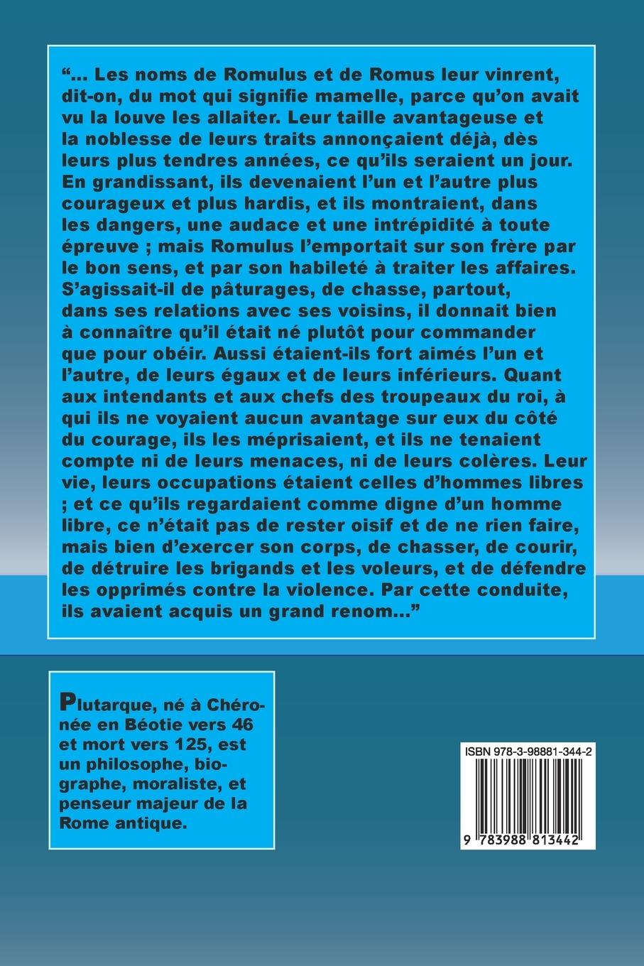 Rückseitencover Vie de Romulus