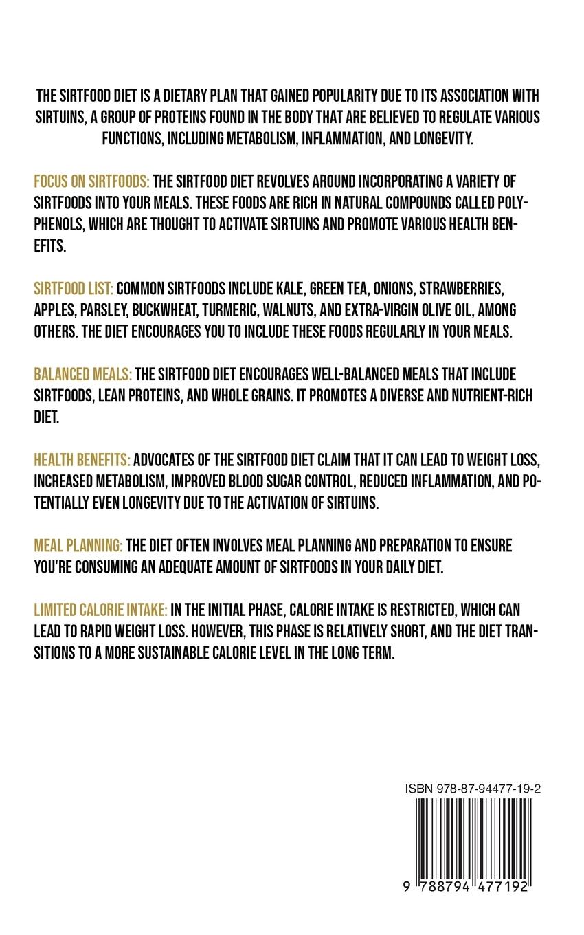 Rückseitencover Cooking With Sirtfoods