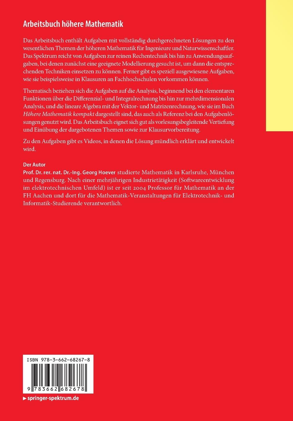 Rückseitencover Arbeitsbuch höhere Mathematik