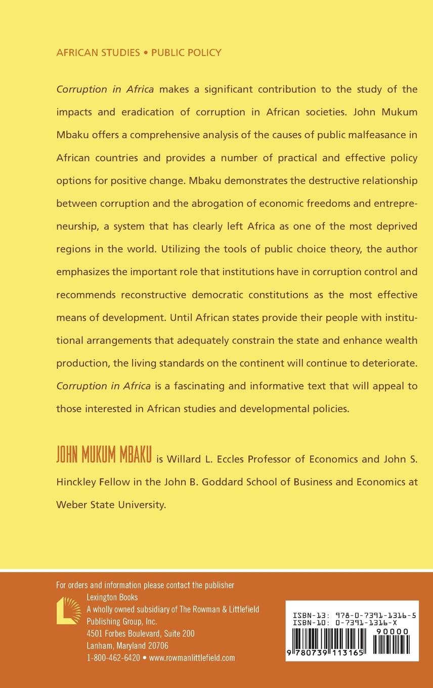 Rückseitencover Corruption in Africa