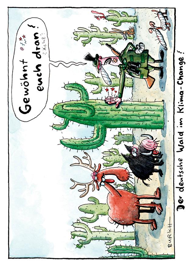 Beispielinhalt (Bild) Cartoon Postkarten - Klimawandel