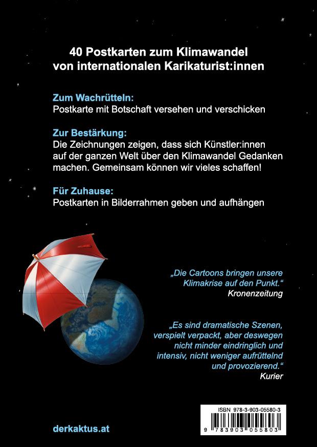 Rückseitencover Cartoon Postkarten - Klimawandel