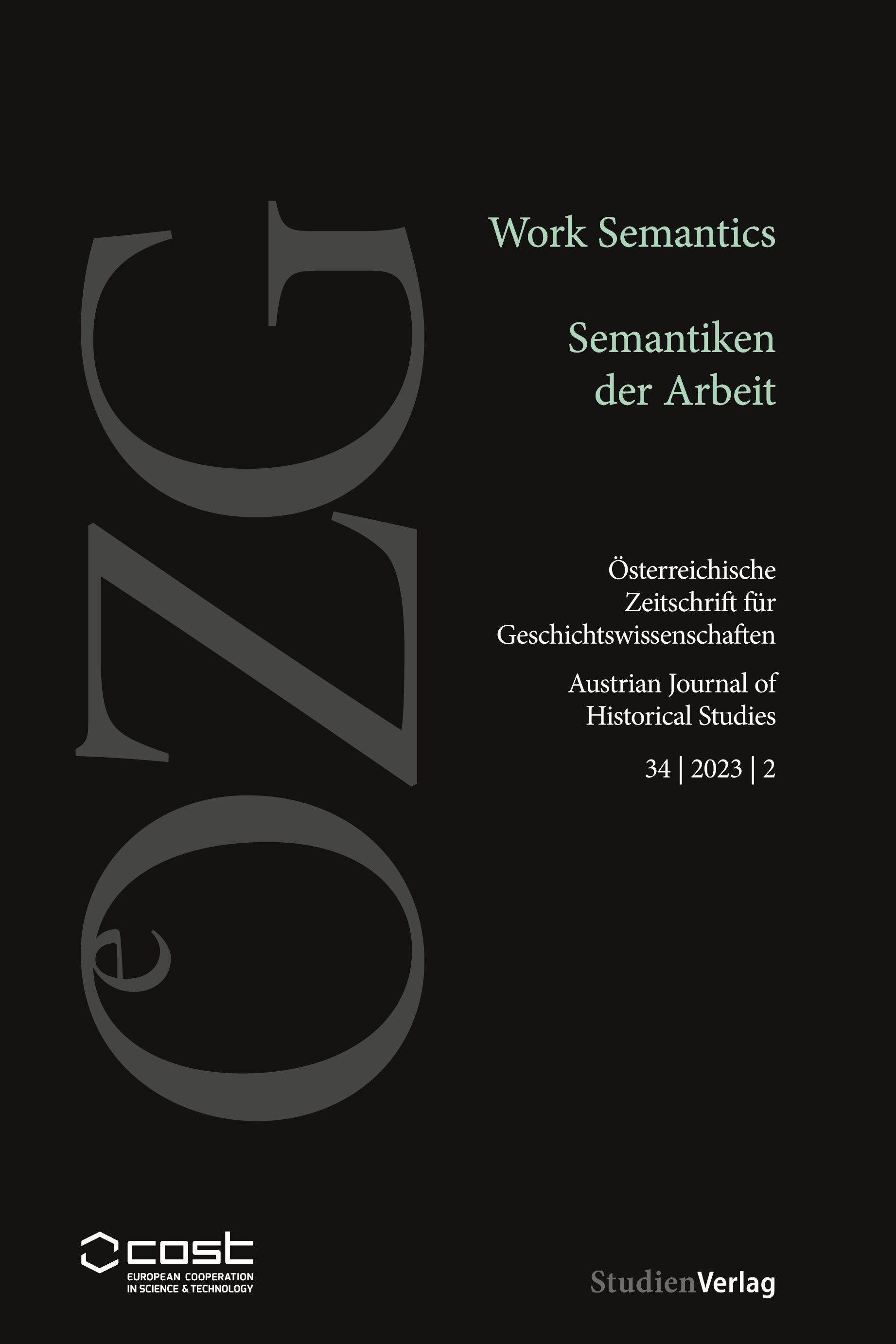 Vorderes Coverbild Österreichische Zeitschrift für Geschichtswissenschaften 34/2/2023