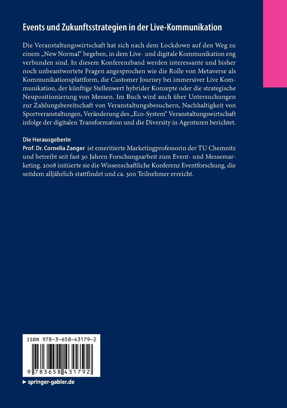 Rückseitencover Events und Zukunftsstrategien in der Live-Kommunikation