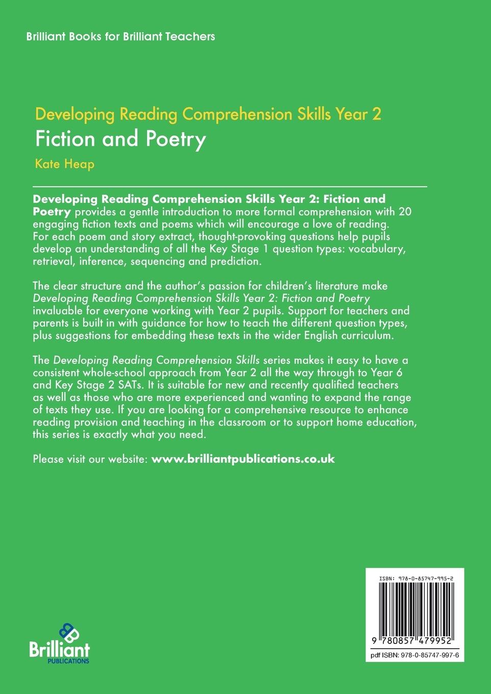 Rückseitencover Developing Reading Comprehension Skills Year 2