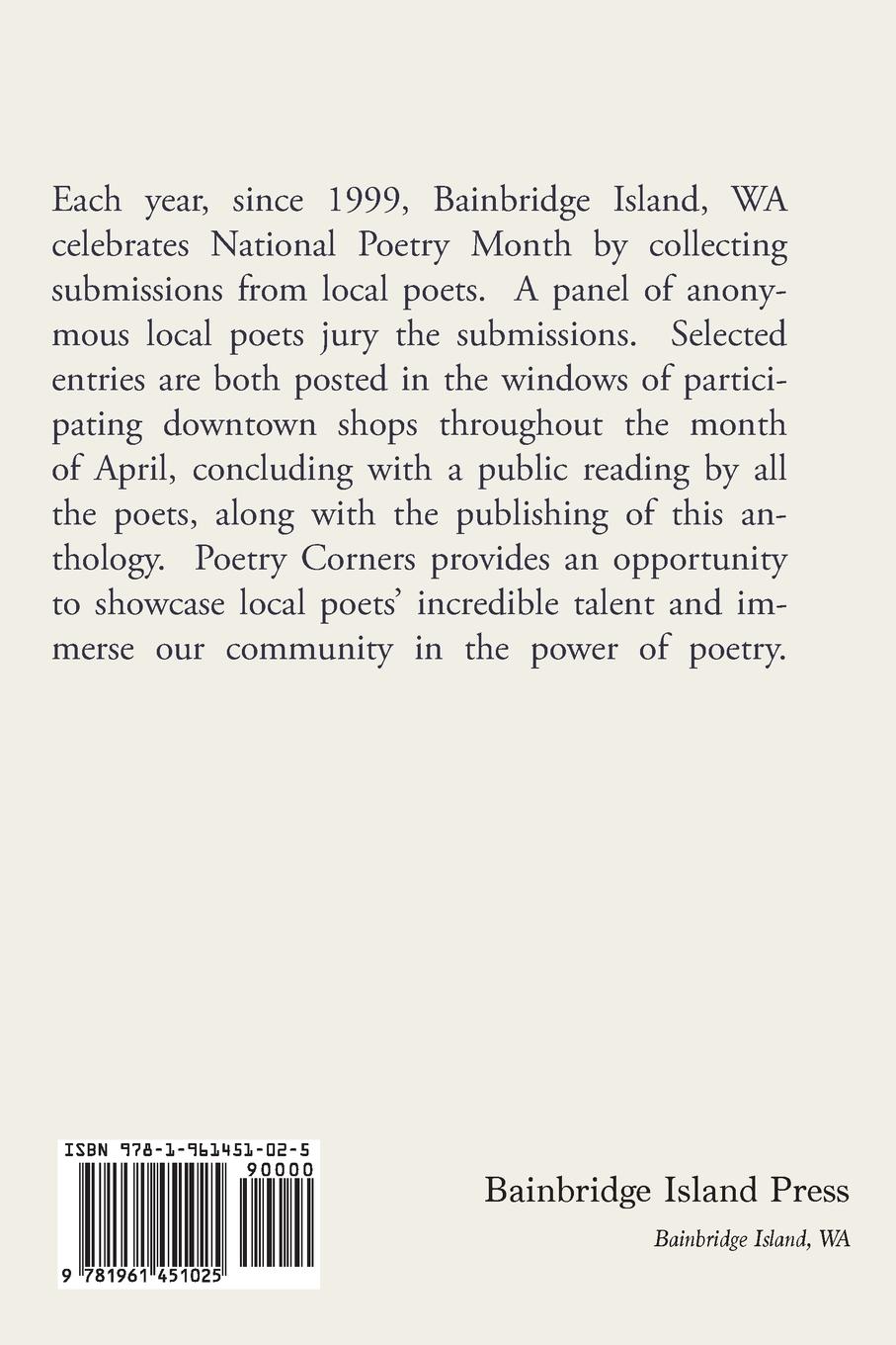 Rückseitencover Poetry Corners 2023