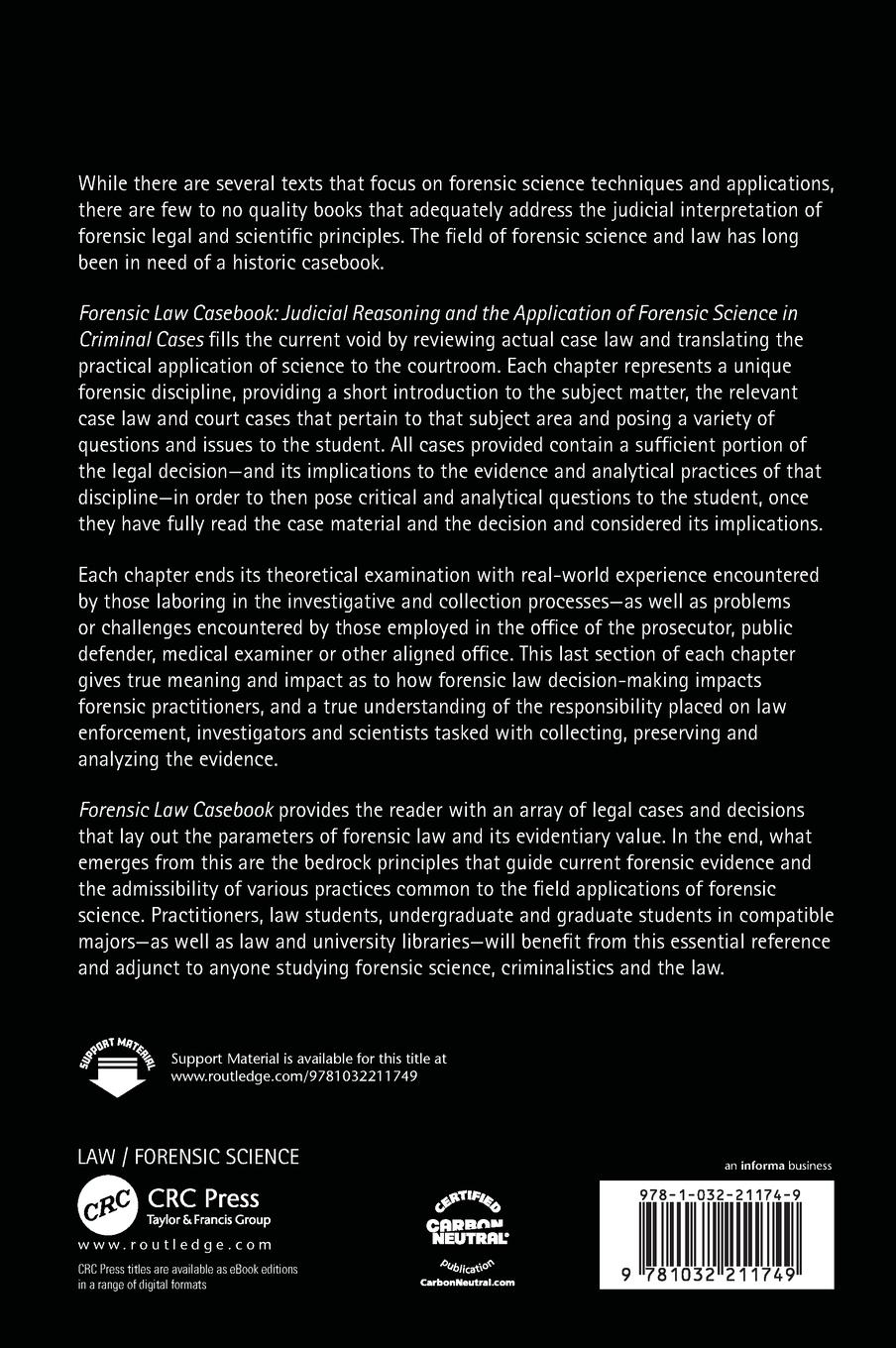 Rückseitencover Forensic Law Casebook