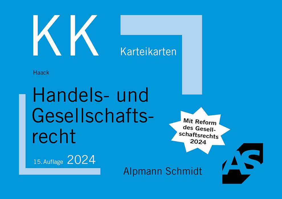 Vorderes Coverbild Karteikarten Handels- und Gesellschaftsrecht