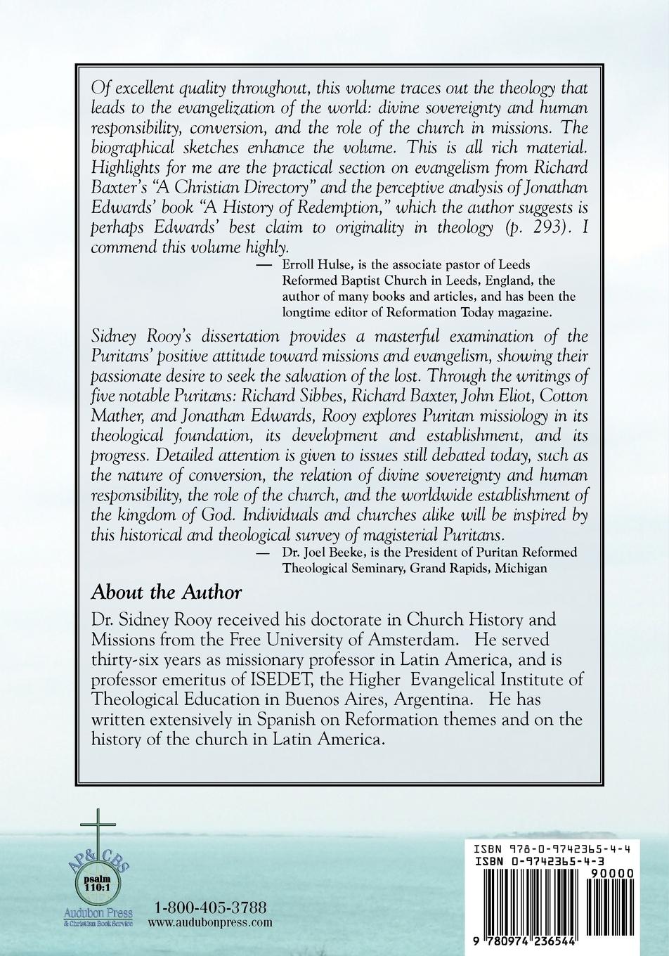 Rückseitencover THE THEOLOGY OF MISSIONS IN THE PURITAN TRADITION