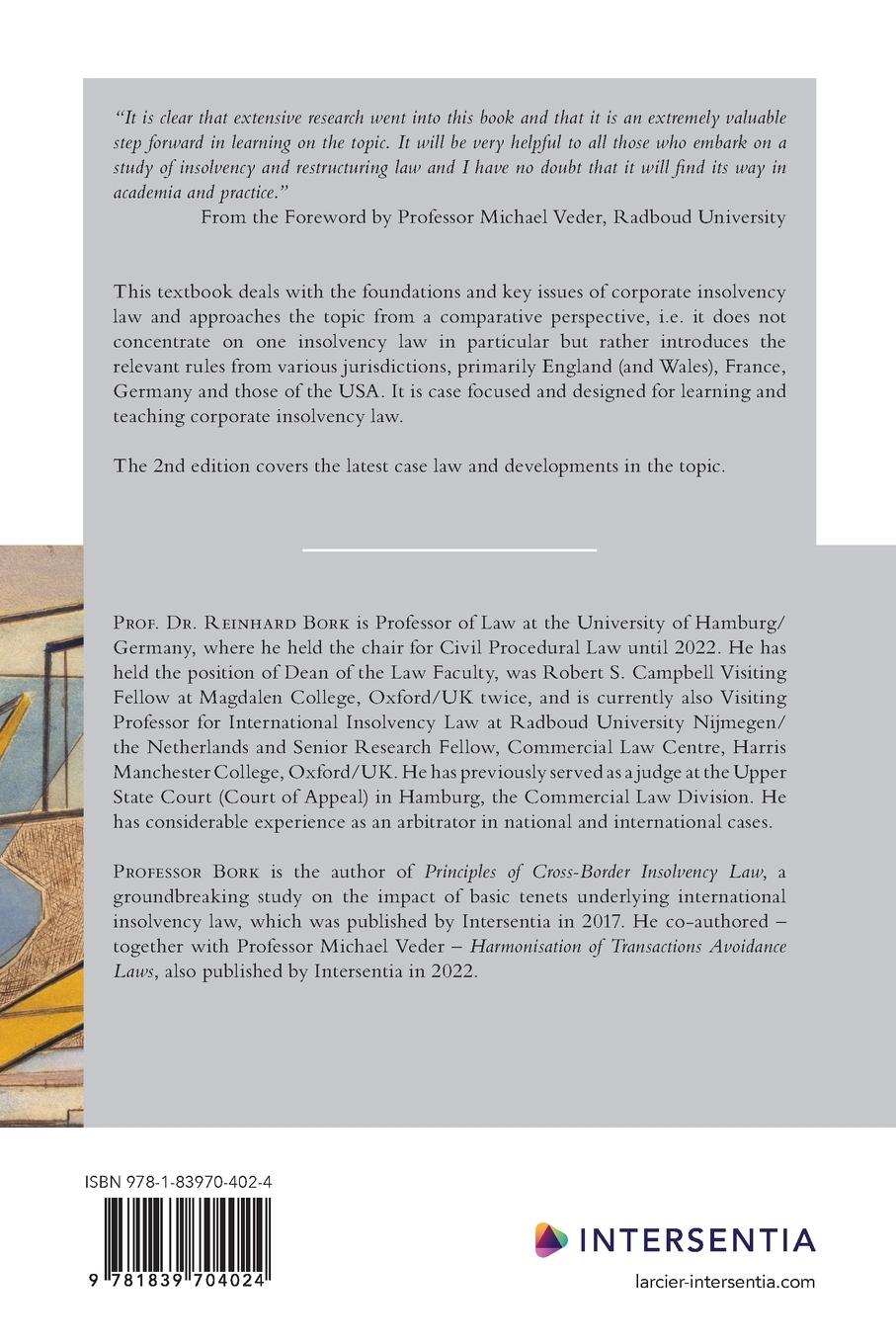 Rückseitencover Corporate Insolvency Law, 2nd edition