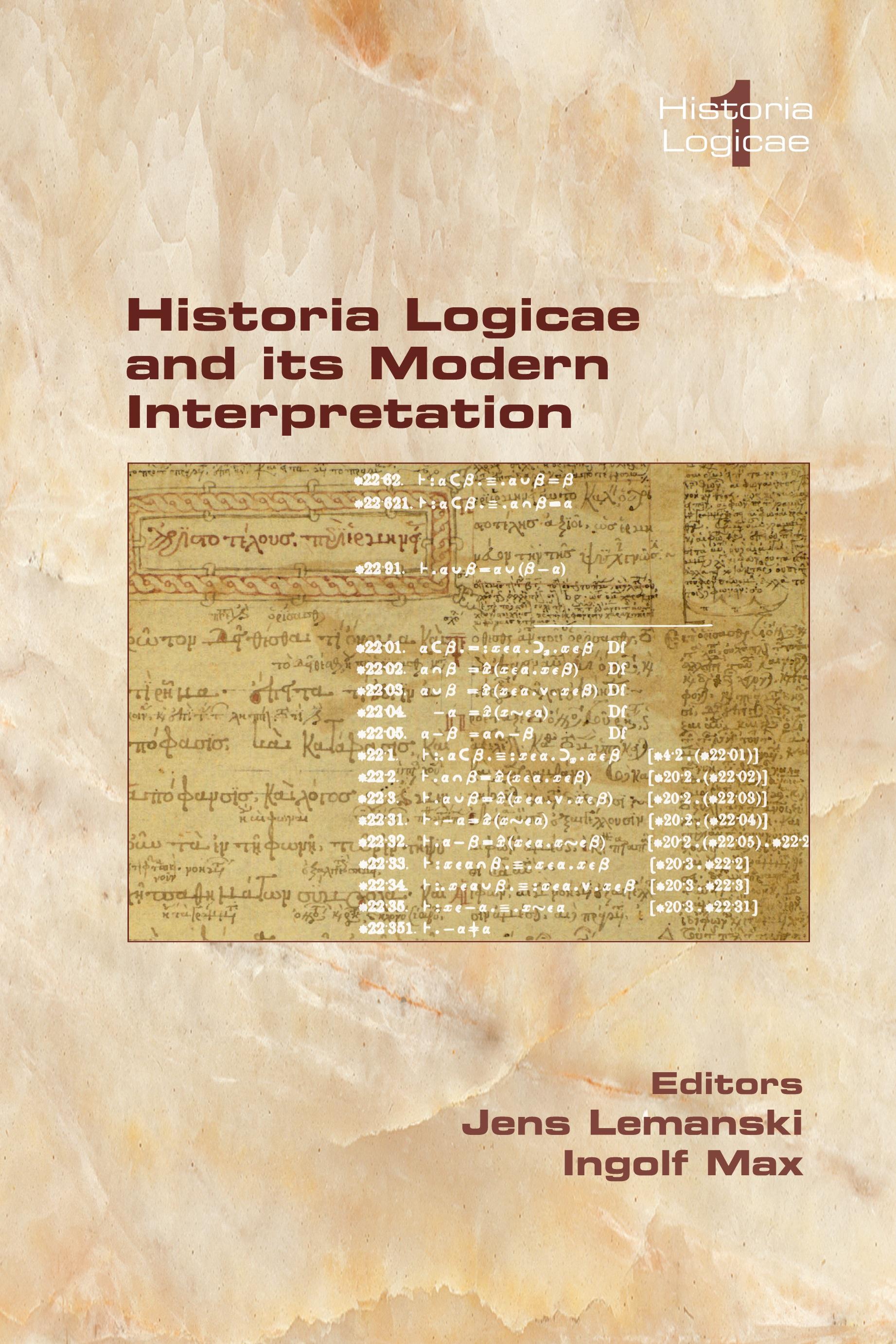 Vorderes Coverbild Historia Logicae and its Modern Interpretation