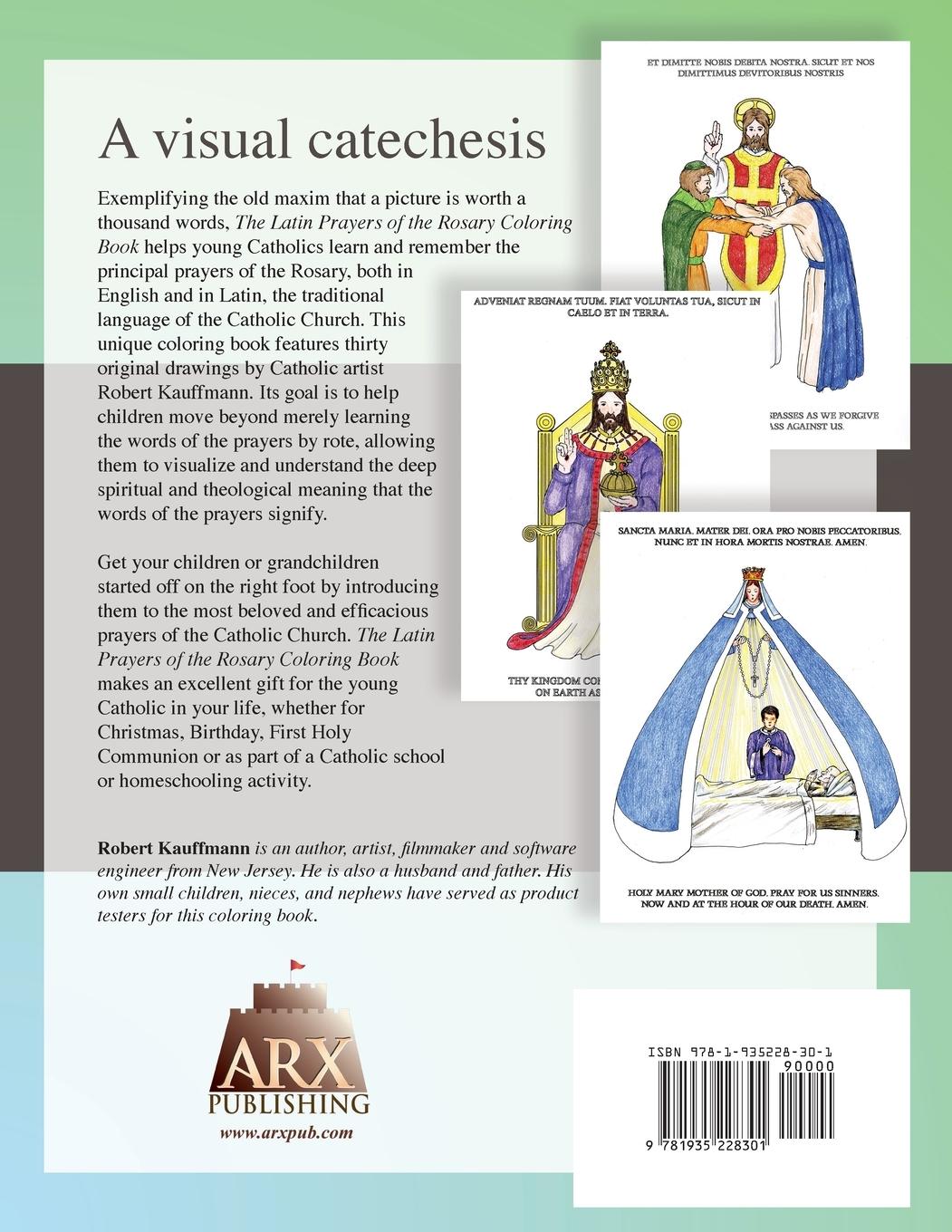 Rückseitencover Latin Prayers of the Rosary Coloring Book