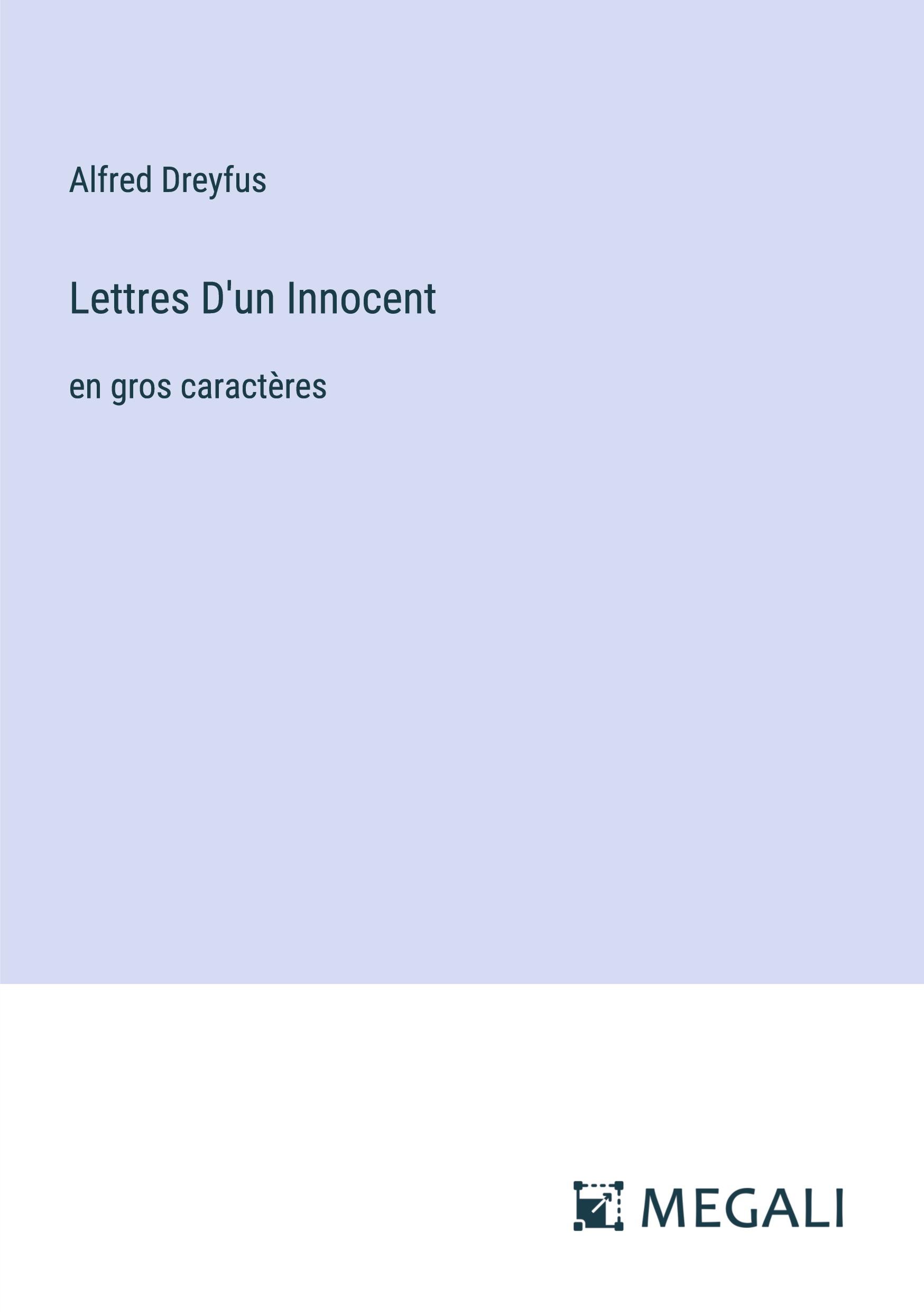 Vorderes Coverbild Lettres D'un Innocent