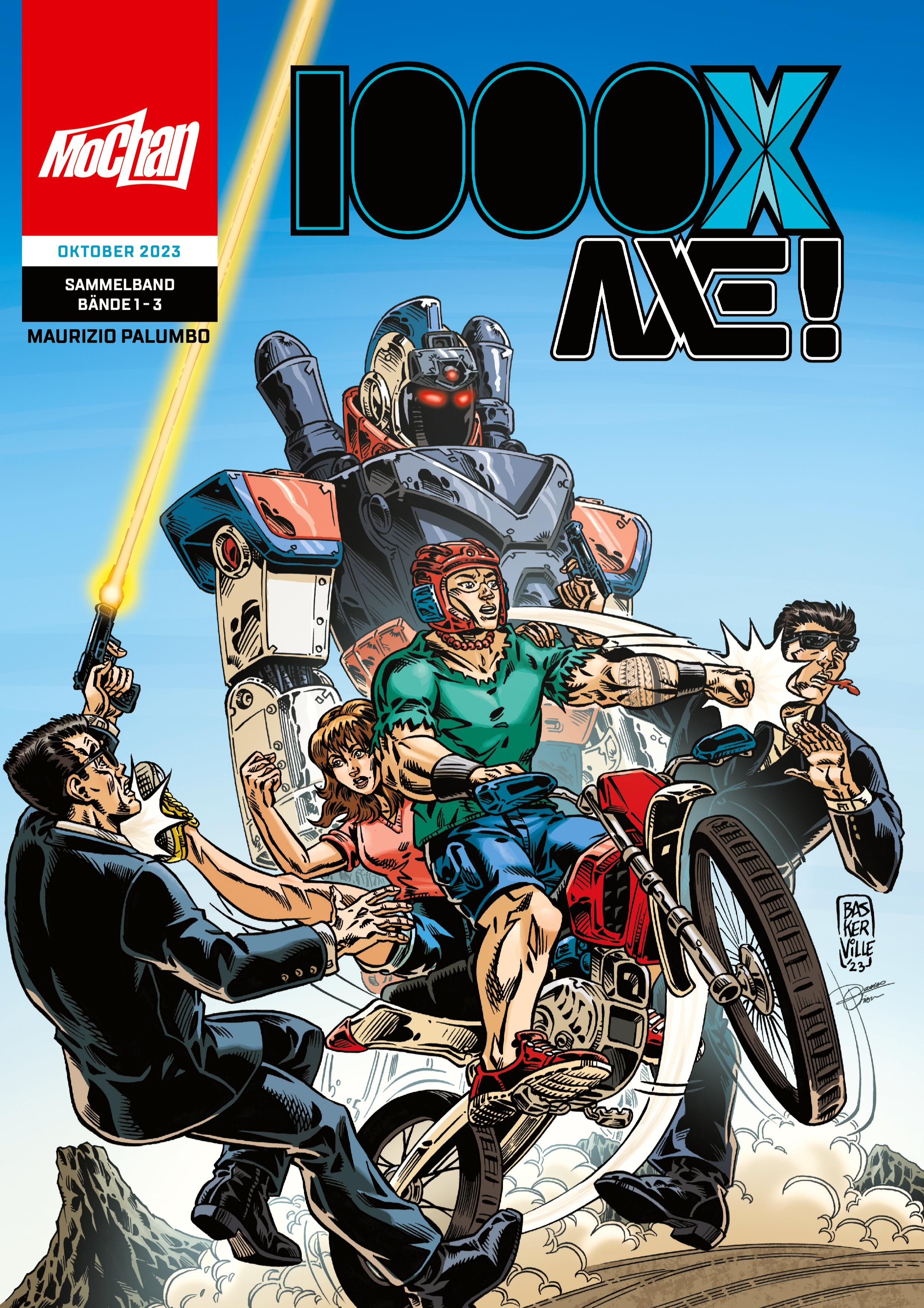 Vorderes Coverbild 1000X AXE! Sammelband (Bände 1 - 3) (Stephen Baskerville-Cover)