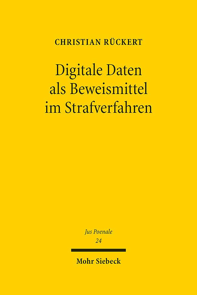 Vorderes Coverbild Digitale Daten als Beweismittel im Strafverfahren