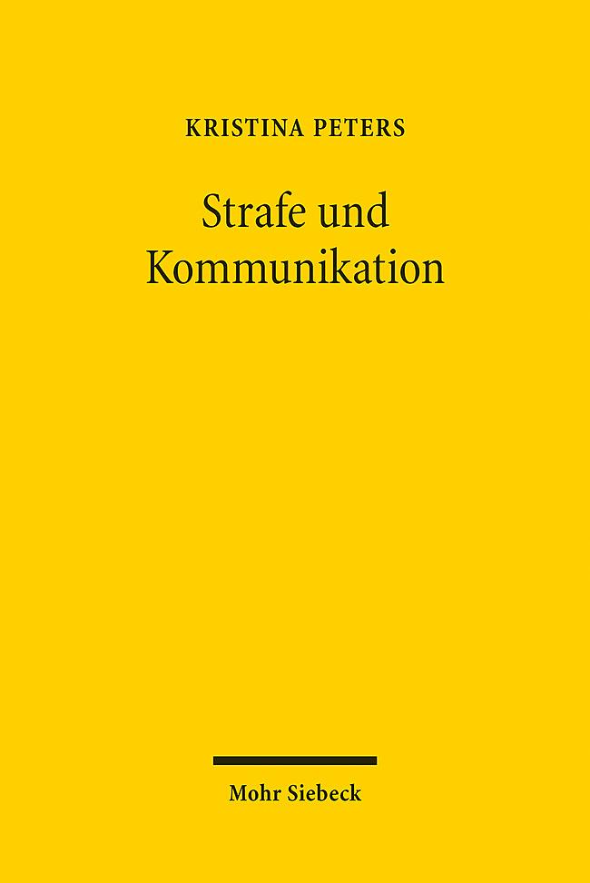 Vorderes Coverbild Strafe und Kommunikation